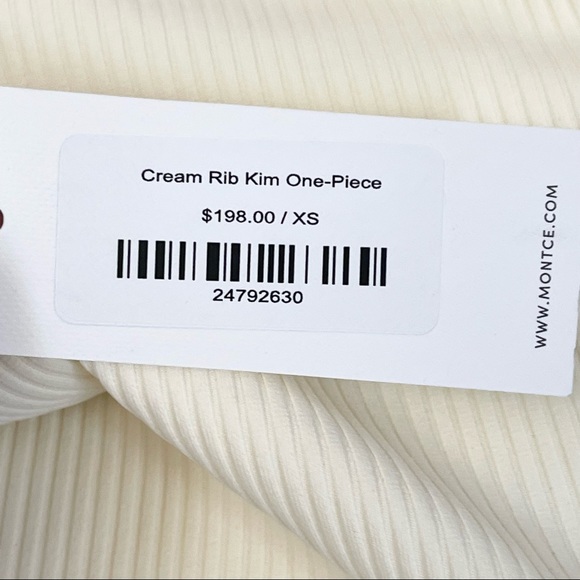 Montce Swim Cream Rib Kim One Piece Size XS - Picture 4 of 4